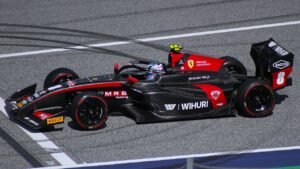 Tuukka Taponen driving a Formula 3 car in Austria in 2025