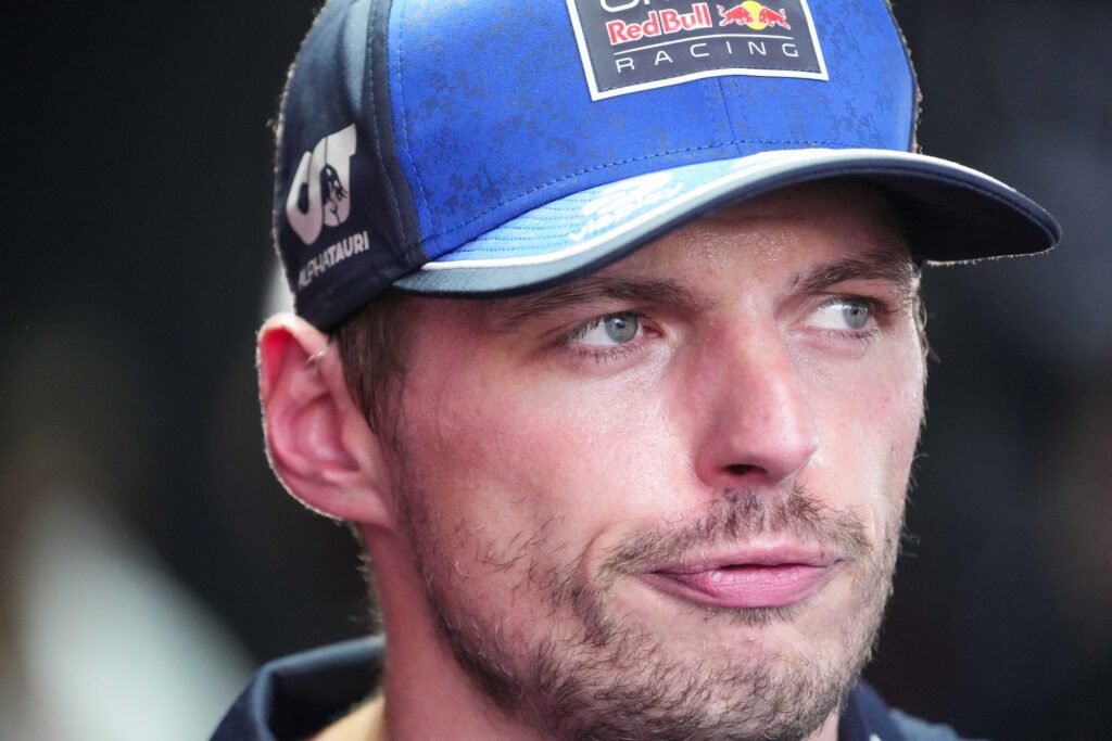 Max Verstappen in a Red Bull cap – portrait