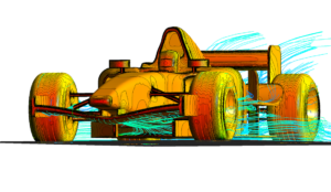 Аеродинамична CFD симулация на болид от Формула 1 / F1 car airflow simulation