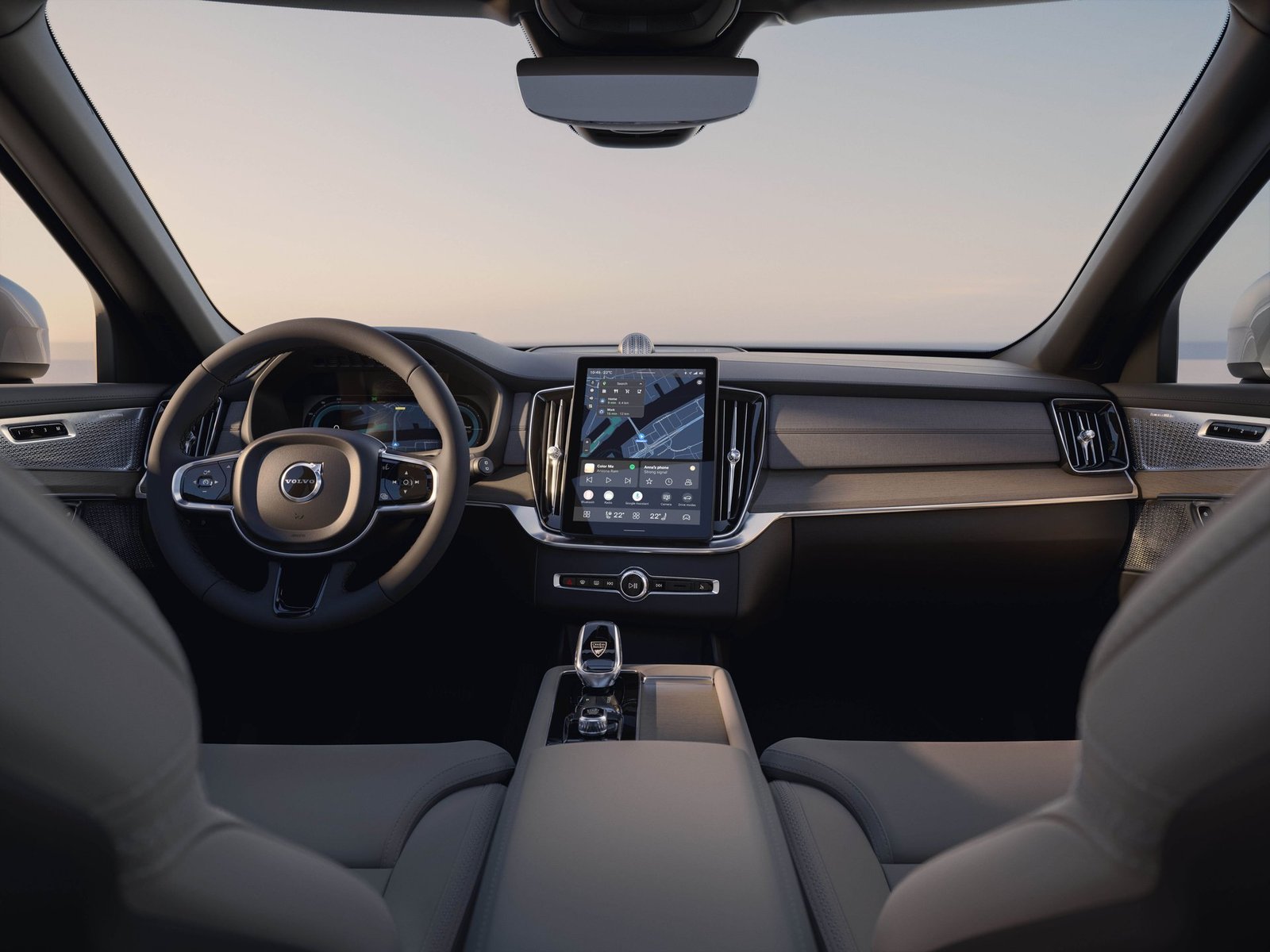 Interior of the updated Volvo XC90