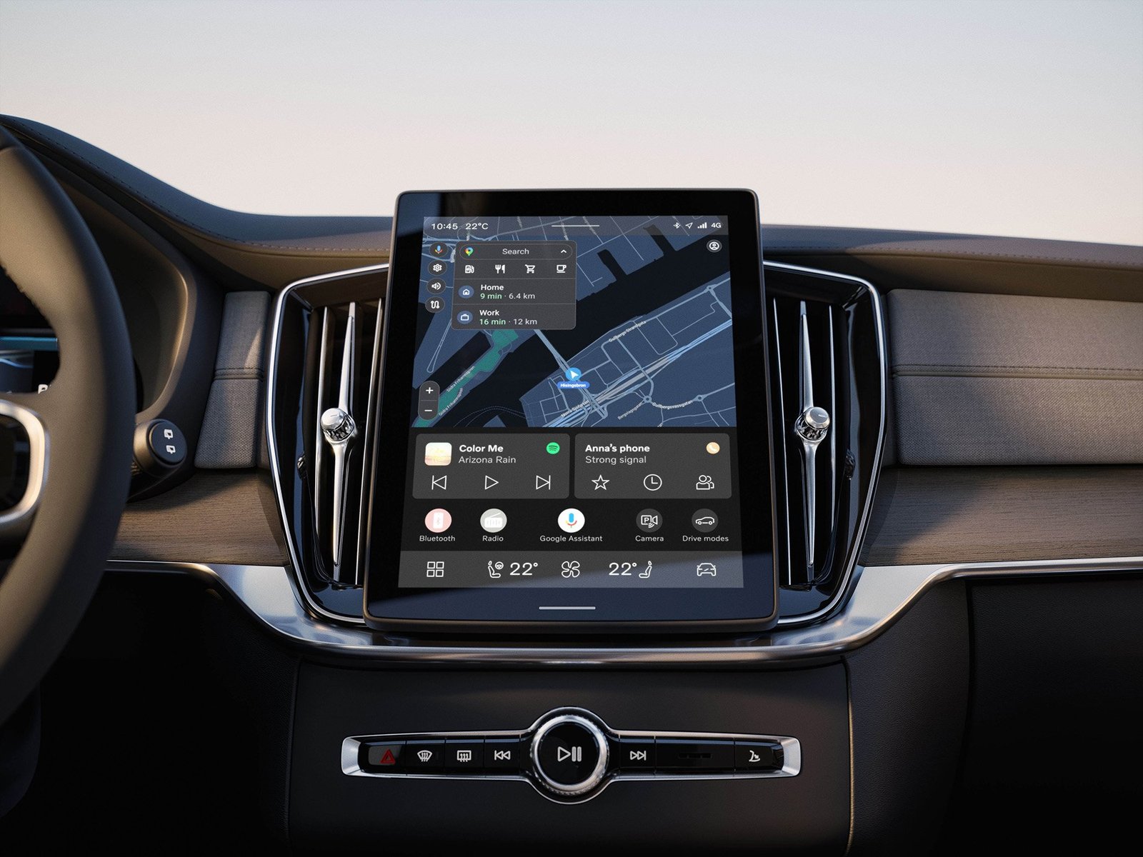 The free-standing 11.2-inch central screen in the Volvo XC90